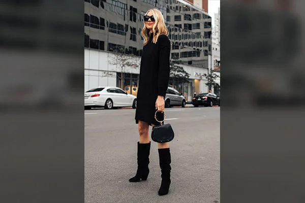 black dress mid Dinam Dress | DRIES VAN NOTEN main image 1