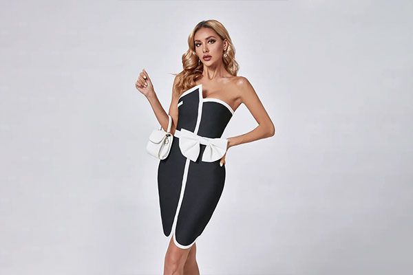 Black and White Cocktail Dress