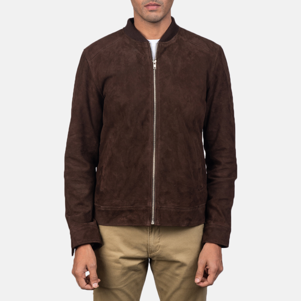Suede Bomber Jacket by The Jacket Maker