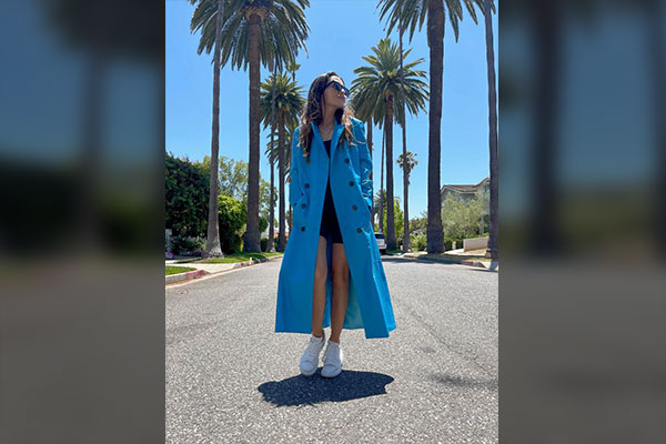 Blue Trench Coat Outfit
