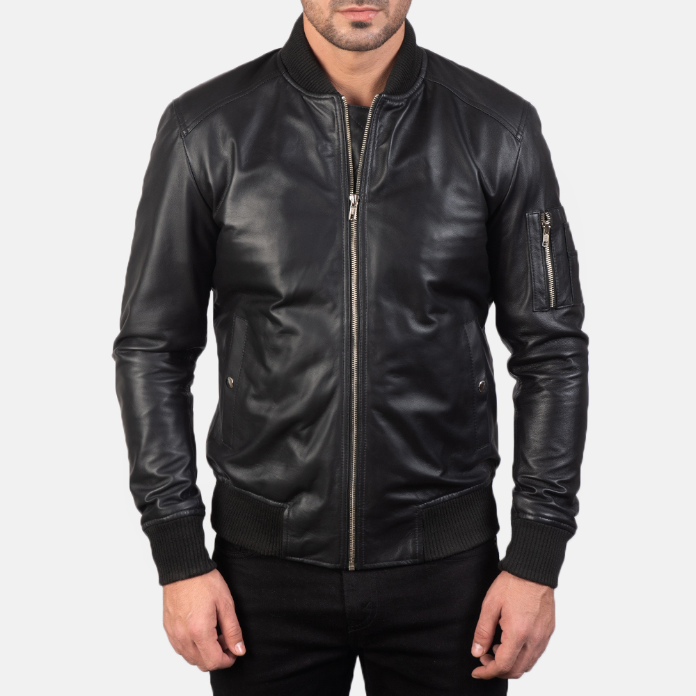 Leather Bomber Jacket by The Jacket Maker