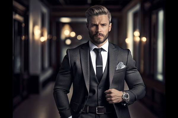 Boots and Accessories Coordination with a Suit