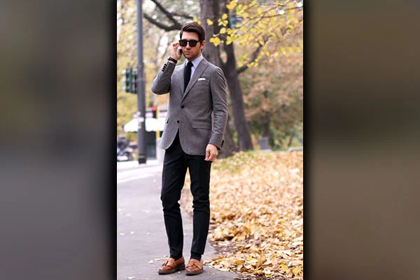Brown Loafers with a Suit
