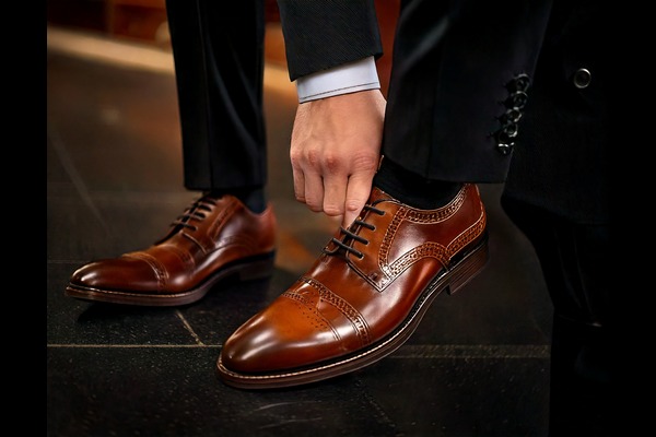 Brown Oxfords for Black Suits