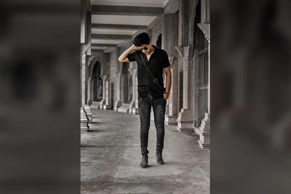 Charcoal Polo Shirt and Charcoal Jeans