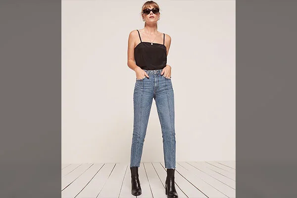 Cigarette Jeans with Heeled Ankle Boots