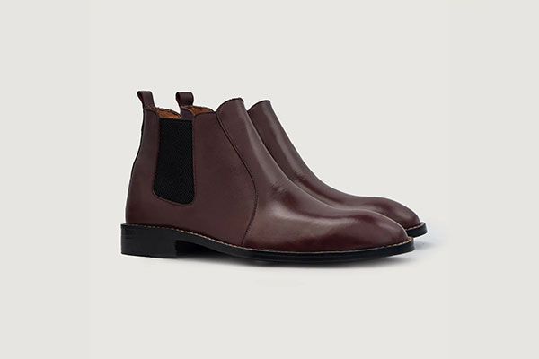 Clarkson Chelsea Maroon Leather Boots