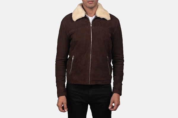 Coffner Brown Shearling Fur Winter Jacket