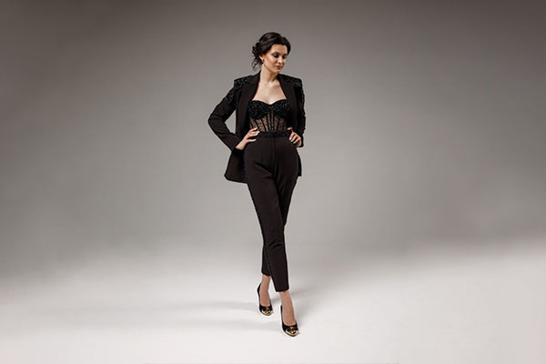 Corset Outfits with a Tailored Jacket 