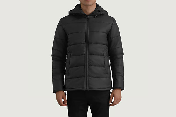 Erico Black Hooded Puffer Jacket 