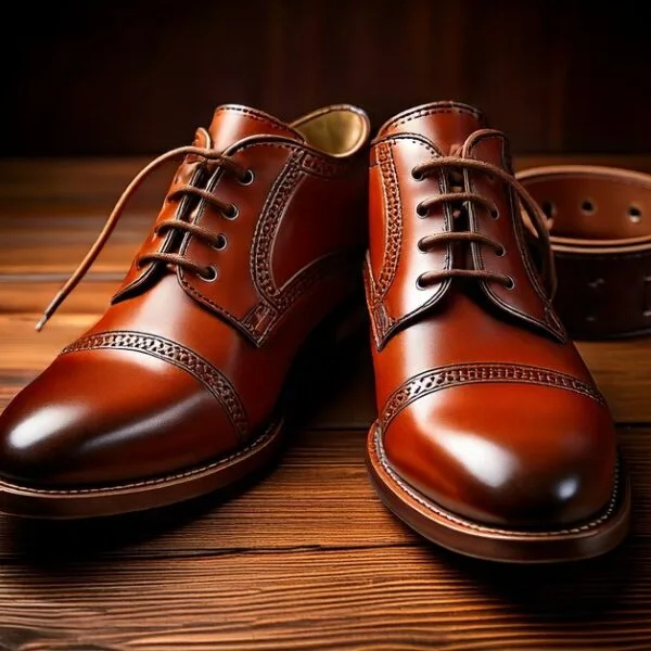 Matching shoes and belt