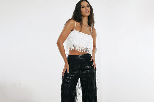 Fringed Cropped Top Outfit 