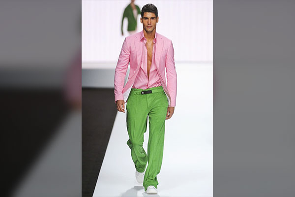 Combination Of Green And Pink Outfit