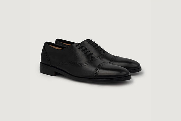 Greyson Brogues Oxford Black Leather Shoes