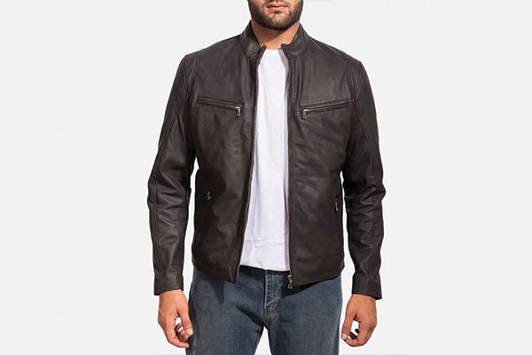 1. Ionic Black Leather Jacket