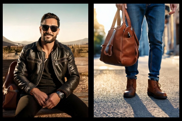 Leather Jackets and Leather Boots_ The Ultimate Brown and Grey Combo