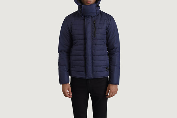 Malcolm Blue Hooded Puffer Jacket