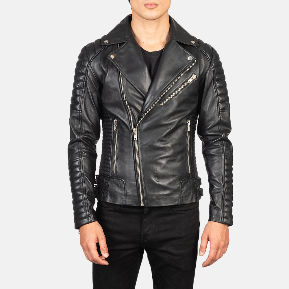 Armand black leather jacket
