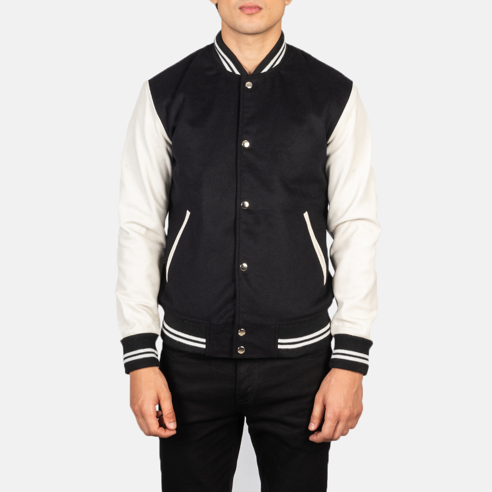 Wool Varsity Style Bomber Jacket  by The Jacket Maker