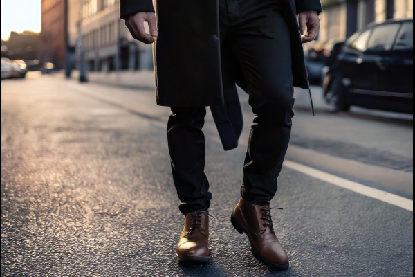 An all-black outfit can be quite edgy and classy with brown boots