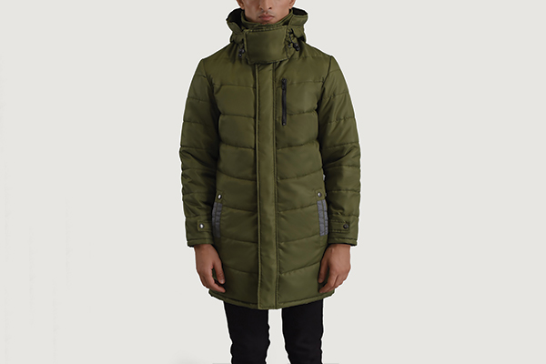 Moore Green Hooded Puffer Parka Jacket