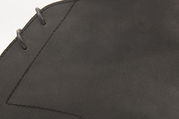 Closeup Of Cowhide Chukka Leather Boots by The Jacket Maker 