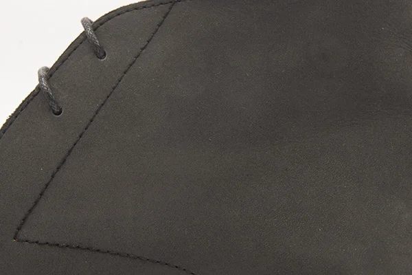 Closeup Of Cowhide Chukka Leather Boots by The Jacket Maker 