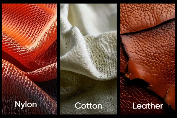 Nylon Fabric vs. Cotton and Leather