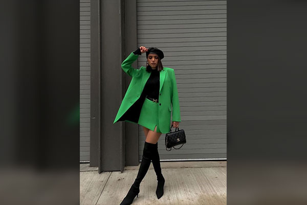 Oversized Green Blazer Outfit
