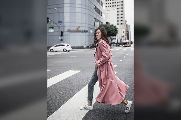 Pink Trench Coat Outfit