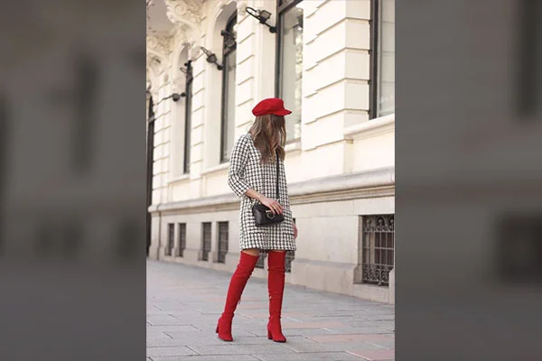 strapless open back dress Faith Red Gingham Strapless Mini Dress - US 2