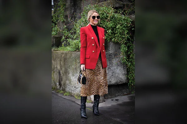Red Sweater Dress With Tall Boots