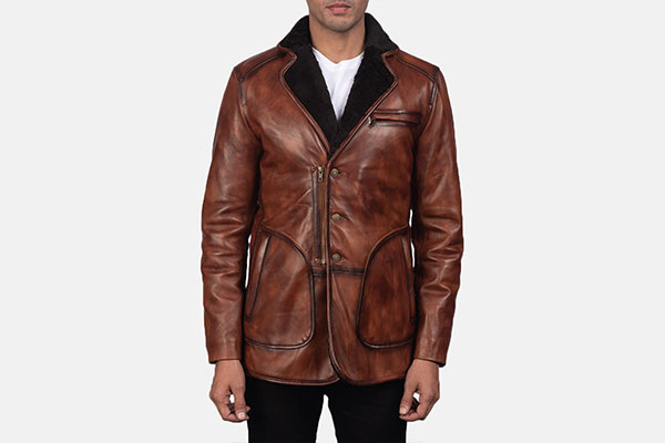 Rocky Brown Fur Leather Winter Coat