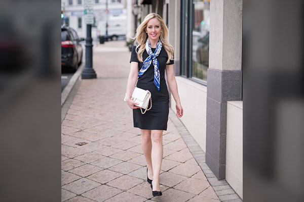 Scarf With A Mini Dress 