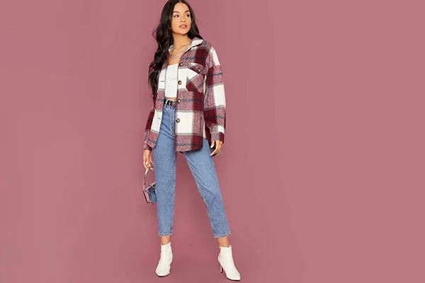 Sherpa Plaid Outfit