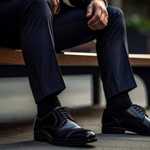 Shoes with navy
