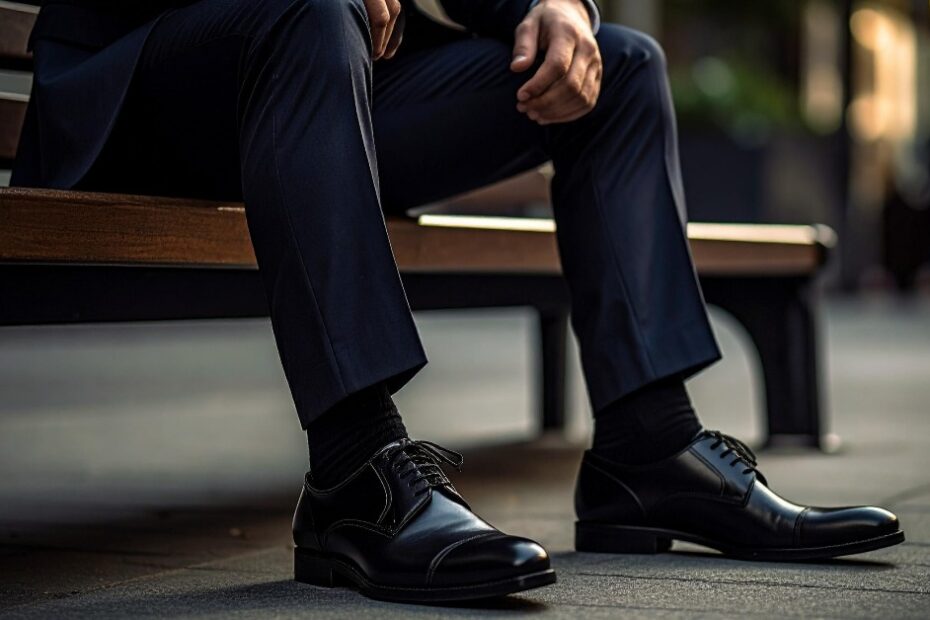 Shoes with navy