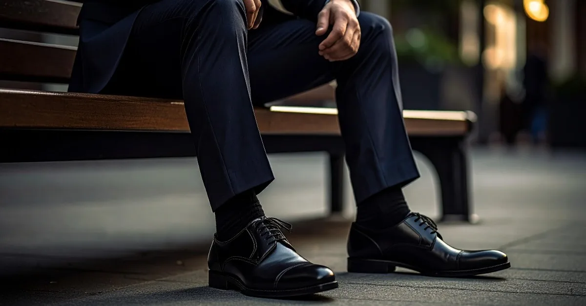 Shoes with navy
