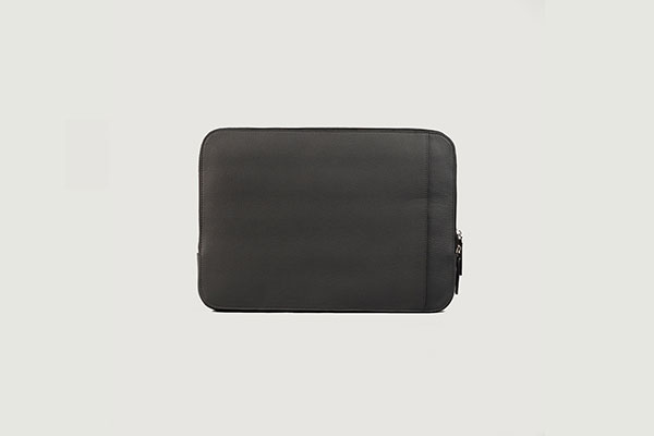 The Baxter Grey Leather Laptop Sleeve
