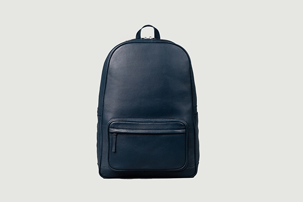 The Philos Midnight Blue Leather Backpack 