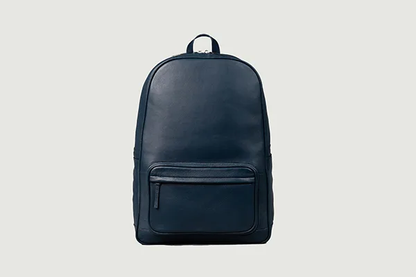 The Philos Midnight Blue Leather Backpack