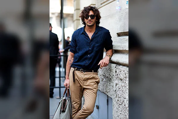 Stretch Cotton Pants in Beige: Luxury Italian Trousers | Harmont&Blaine®