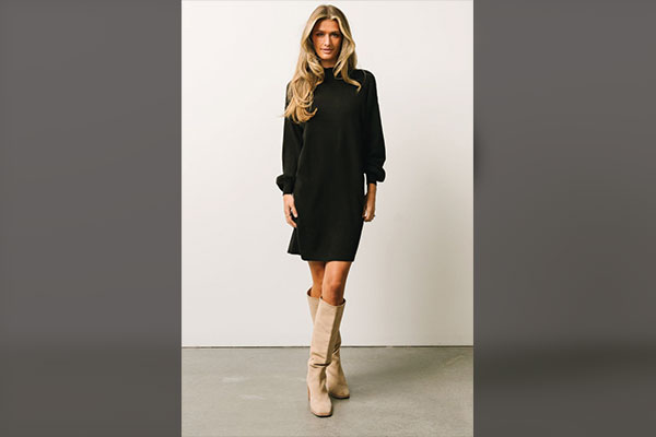 Thigh High Boots with a Sweater Dress