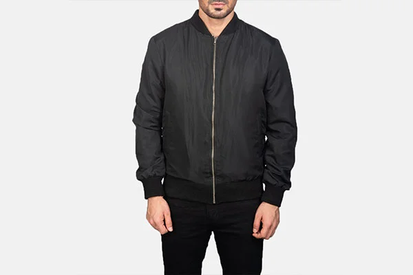Zack Black Bomber Rain Jacket