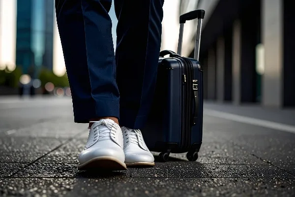 White Shoes With Navy Suit