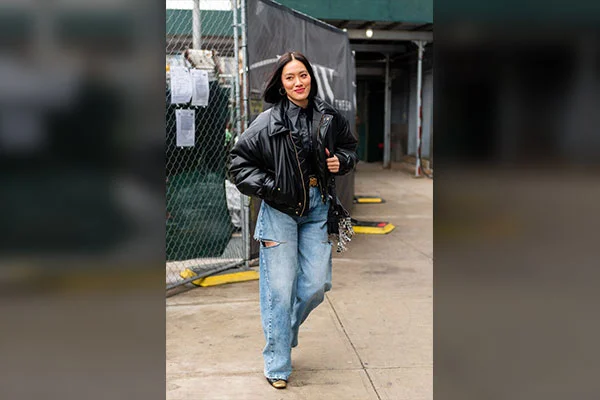 With a Leather Jacket
