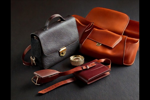 brown and grey Leather Accessories