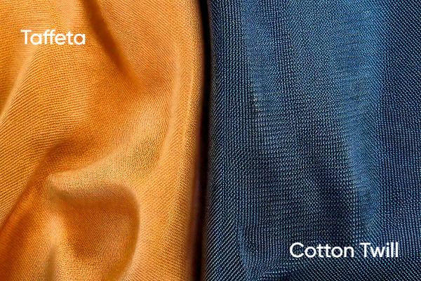 cotton twill vs taffeta