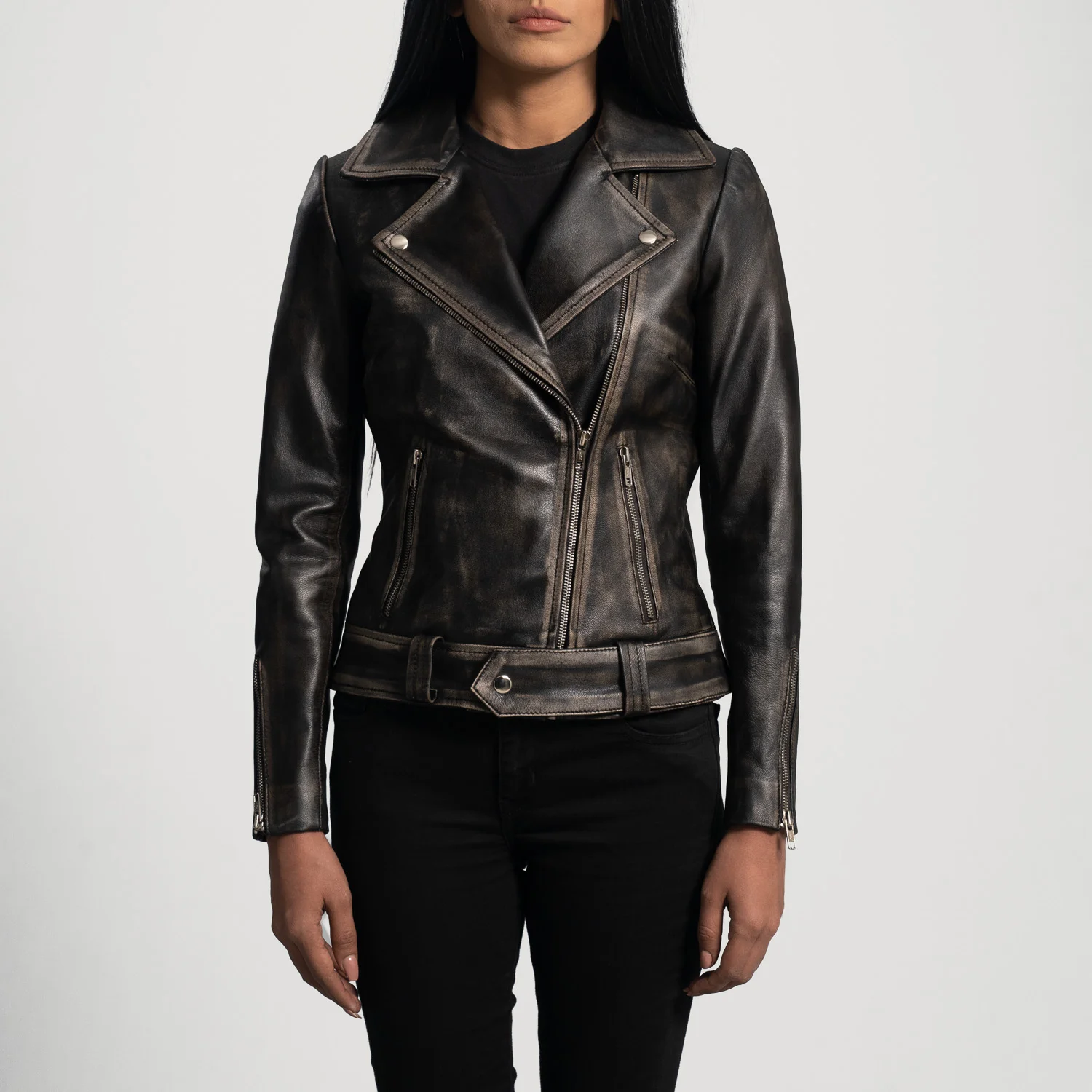 Women’s Leather Biker Jacket