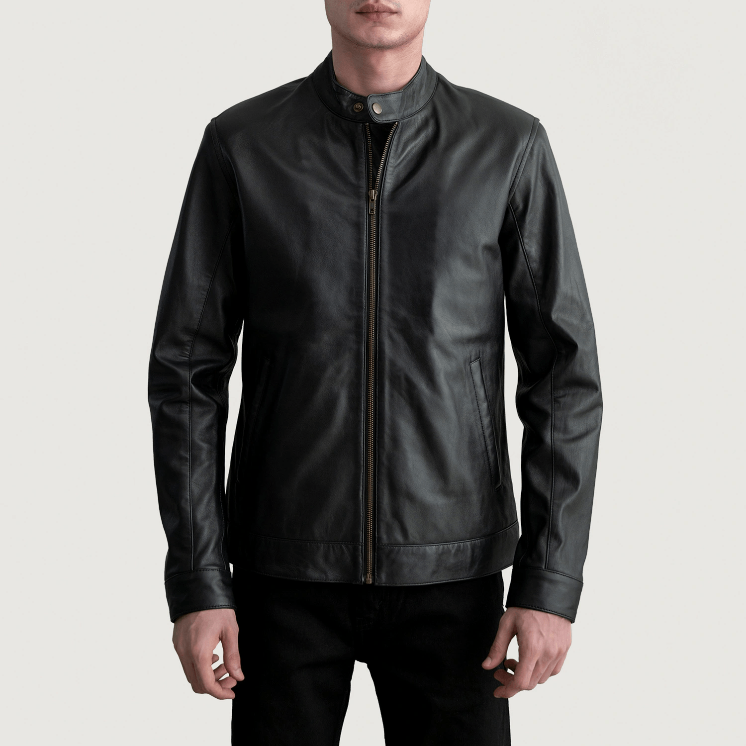 Zen Best Black Leather Biker Jacket